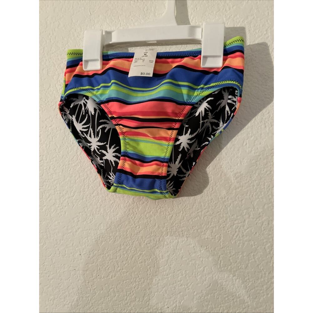 Art Class Girls Bikini Swim Bottoms M 7/8 Multicolor NWT
